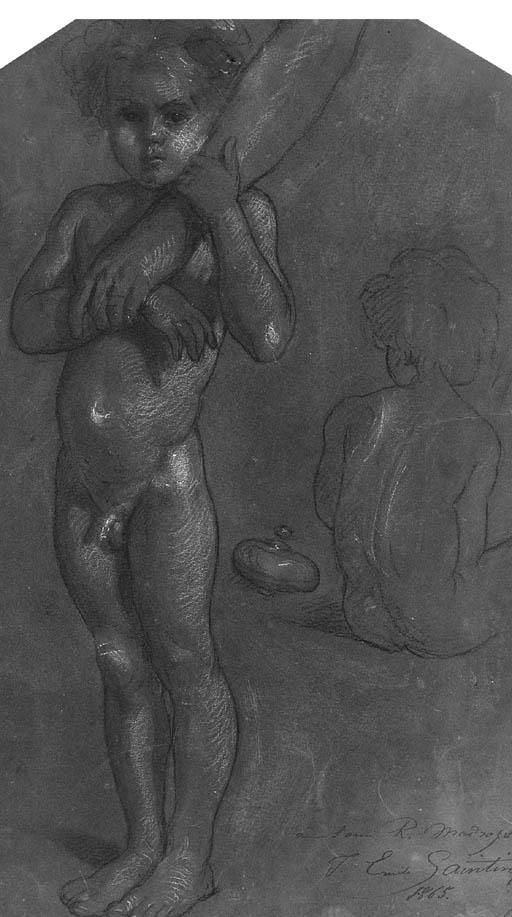 Jules-Emile Saintin - Two studies of nude boys