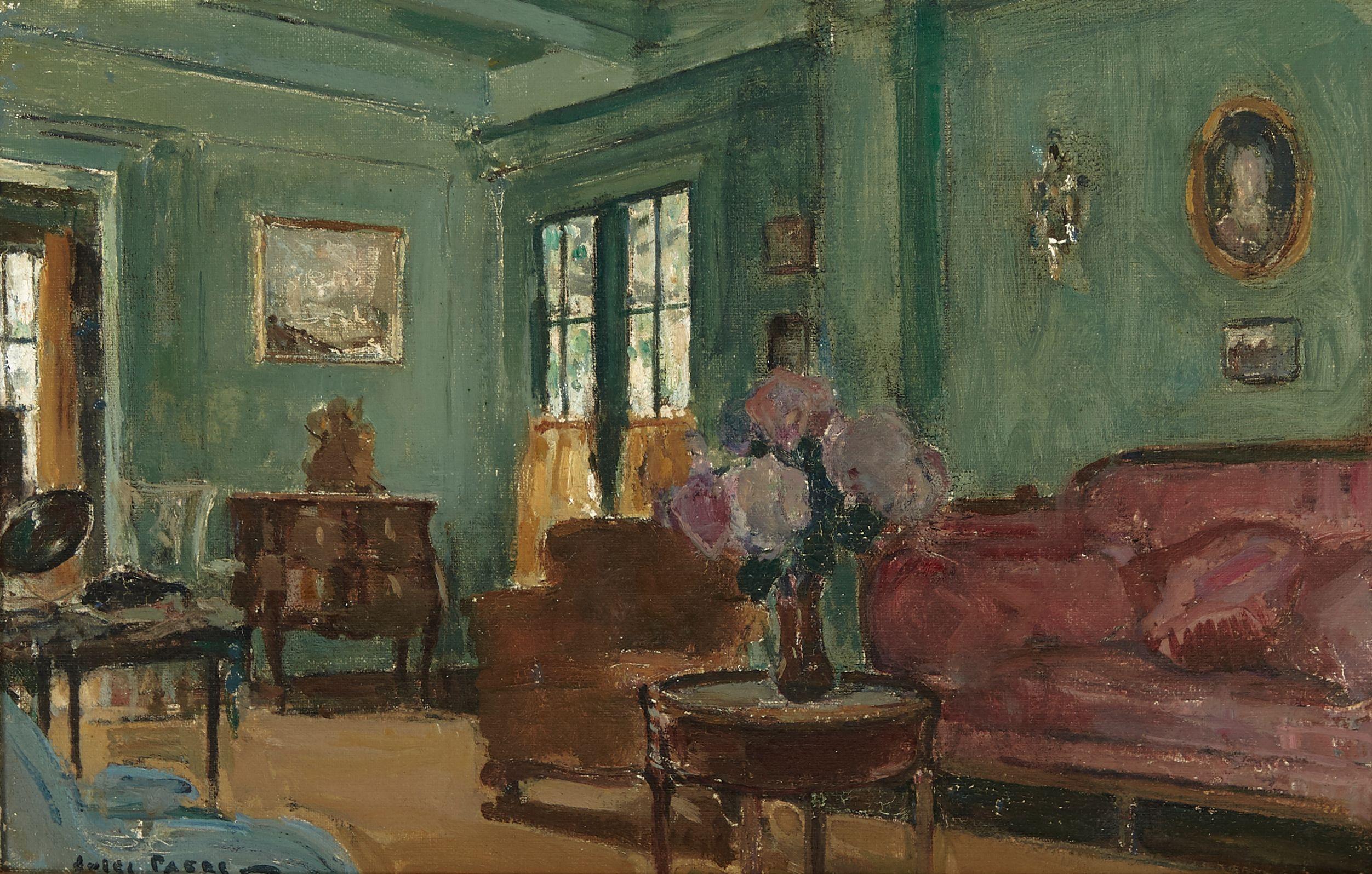Jules Eugene Pages - Interior Scene 9 1/4 x 13 7/8in