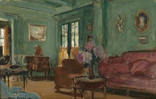 Jules Eugene Pages - Interior Scene 9 1/4 x 13 7/8in
