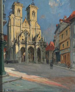 Jules Eugene Pages - L\'Eglise a Semur-en-Auxois