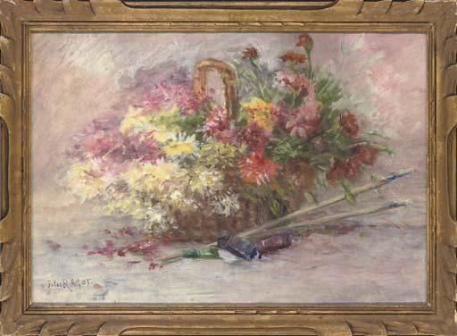 Jules Felix Ragot - Chrysanthemums in a basket