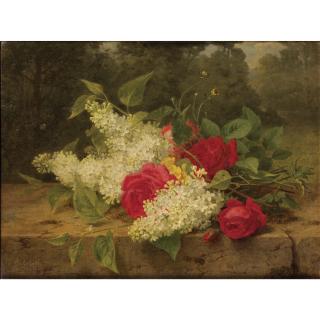 Jules-Ferdinand Médard - Lilas Et Roses Rouges