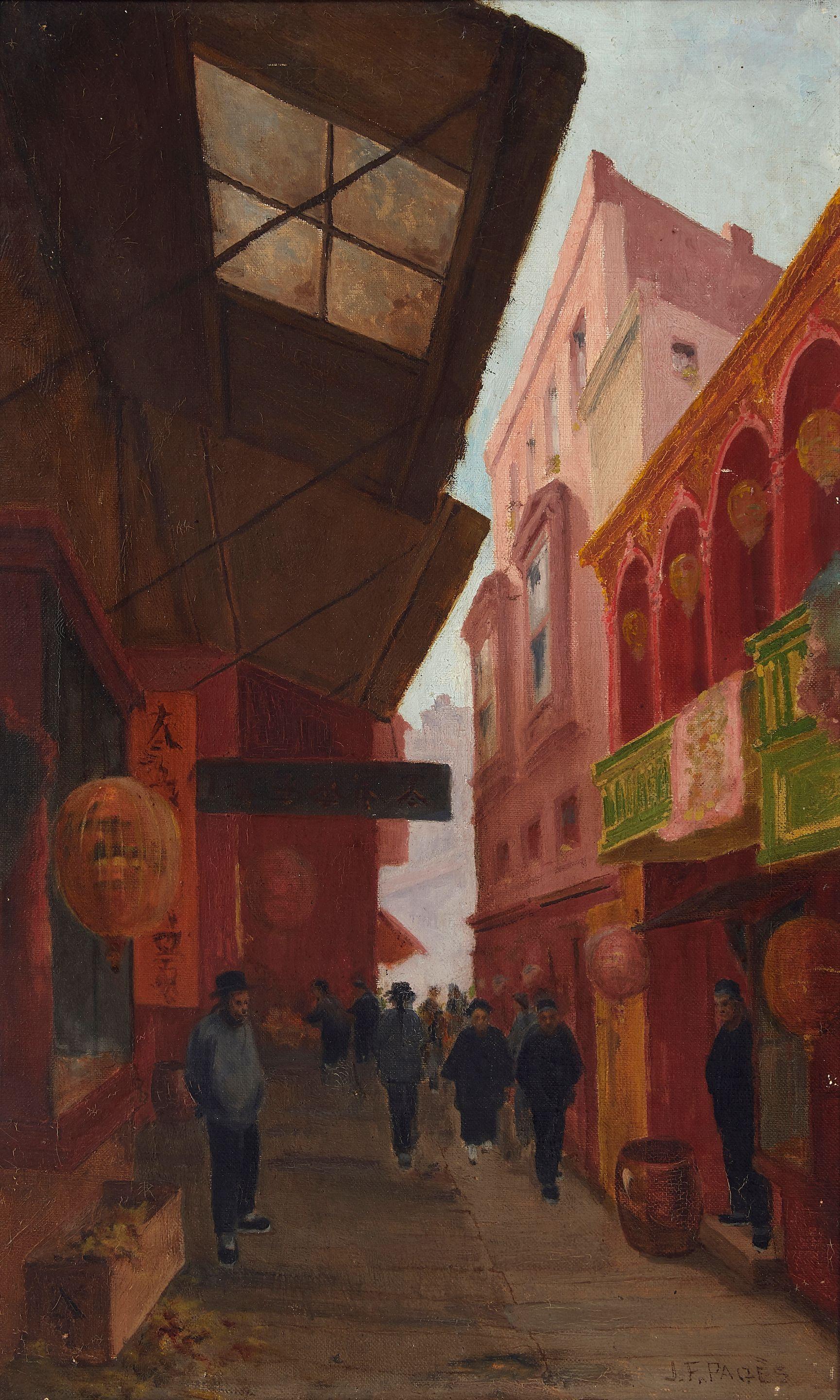 Jules Francois Pages - Chinatown San Francisco Before the Earthquake of 1906