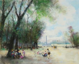 Jules Hervé - Paris, Le Jardin Des Tuileries