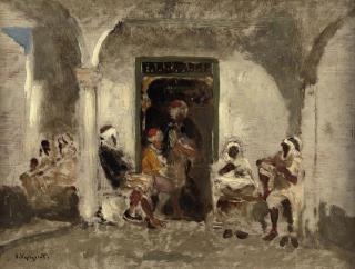 Jules Jacques Veyrassat - Oriental men having a rest