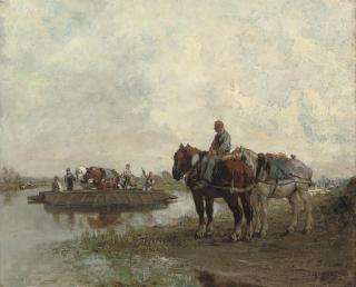 Jules-Jacques Veyrassat - Watering the horses