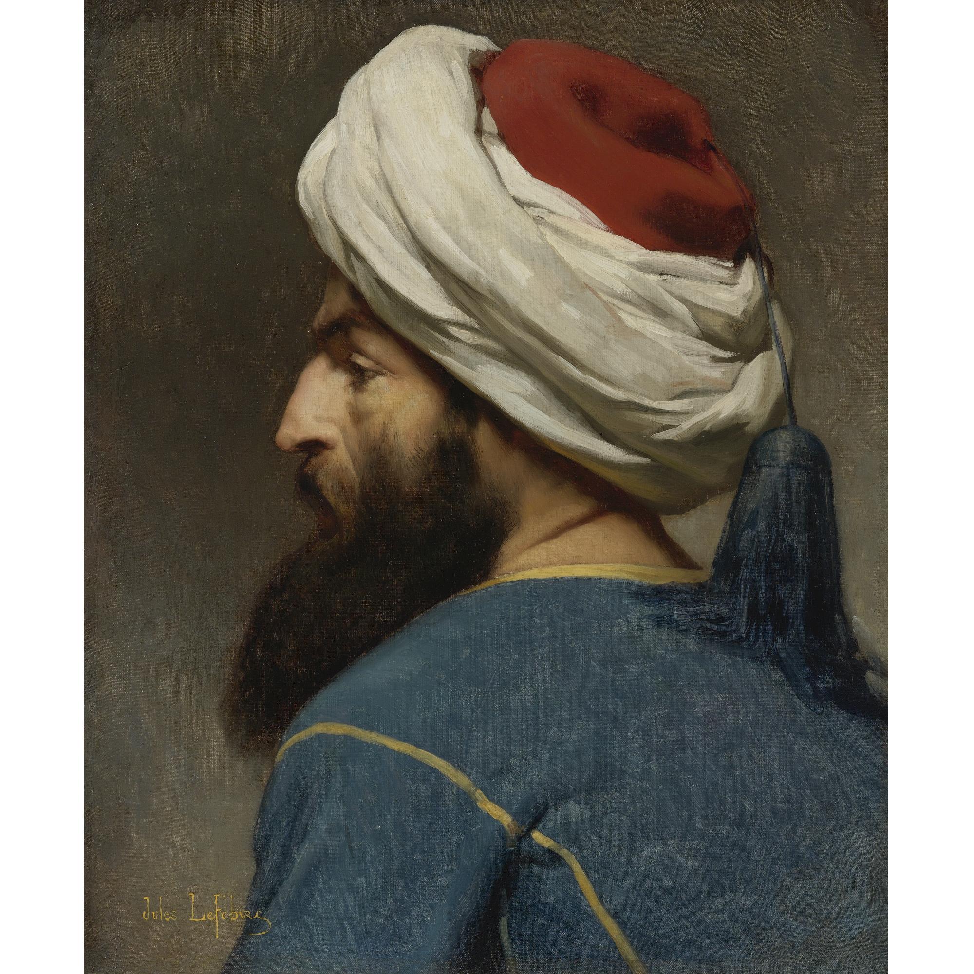 Jules Joseph Lefebvre - French Portrait Of An Ottoman