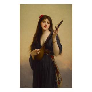Jules Joseph Lefebvre - Woman Playing A Lute
