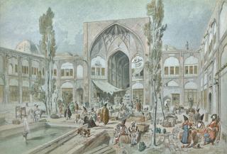 Jules Laurens - Mercantile Caravenserai In Tabriz, Persia