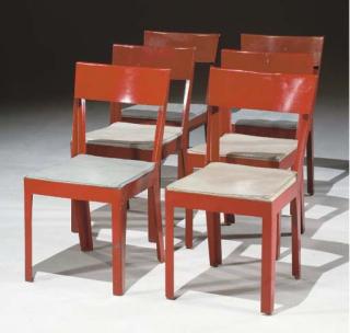 Jules Leleu - Suite de Six Chaises, 1936