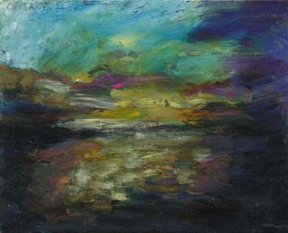 Jules Olitski - Blue Sky and Winter Dusk