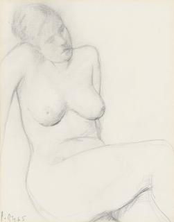 Jules Olitski - Nude; Christmas card