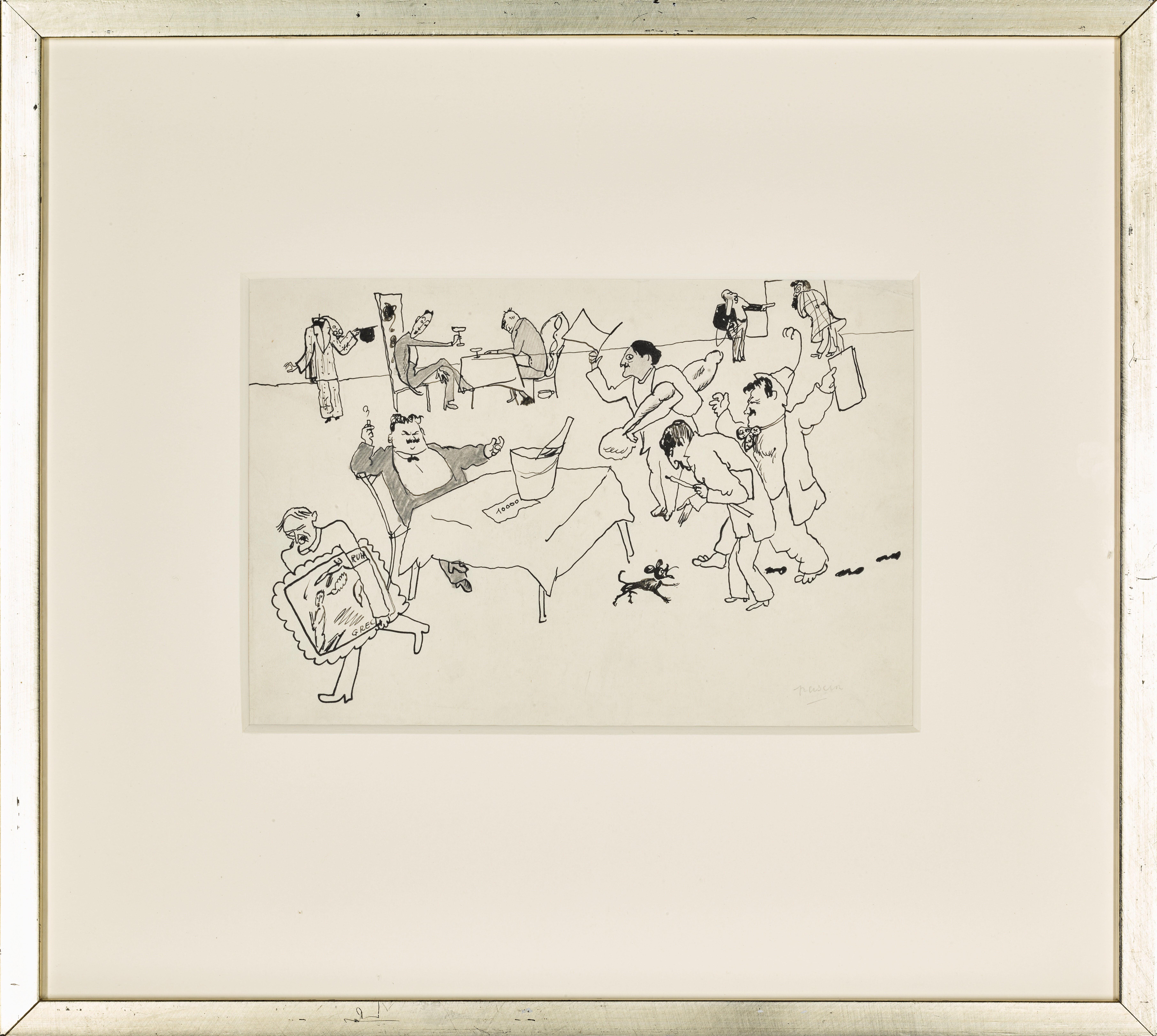 Jules Pascin - a. Les Voleurs d\'art b. Homme qui pose c. Ex-libris