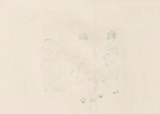 Jules Pascin - A study of figures (double sided)