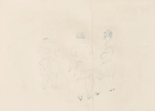 Jules Pascin - A study of figures (double sided)
