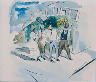 Jules Pascin - An afternoon stroll; and two companion works