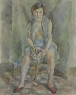 Jules Pascin - Femme au bouquet