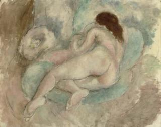 Jules Pascin - Femme Nue Allongée