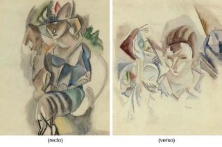 Jules Pascin - Femme (recto); Femme et nature morte (verso)