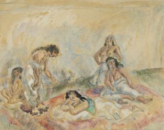 Jules Pascin - Femmes au salon