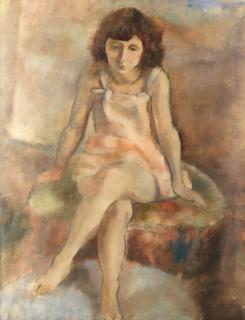 Jules Pascin - Fillette assise