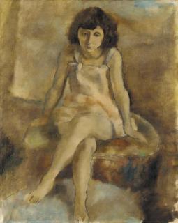 Jules Pascin - Fillette assise