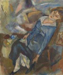 Jules Pascin - Hermine David Mettant Son Soulier