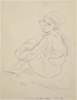 Jules Pascin - Jeune femme assise