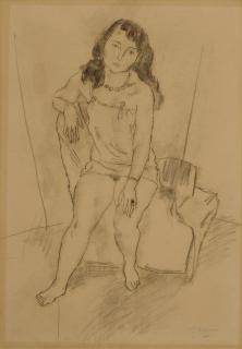 Jules Pascin - Jeune fille assise