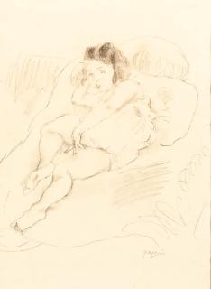 Jules Pascin - Jeune fille assise
