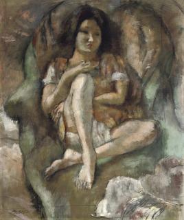 Jules Pascin - Jeune fille au fauteuil