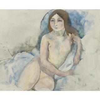 Jules Pascin - Jeune Fille Blonde Posant