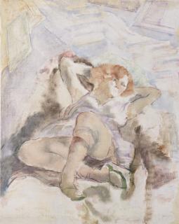Jules Pascin - La Rousse (Jeune Femme Allongée)