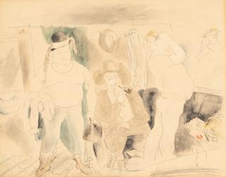 Jules Pascin - Le vestiaire des hommes