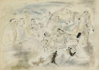 Jules Pascin - Mr Lazare, Mrs Lazare, Miss Lazare