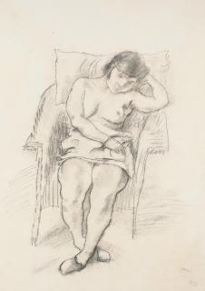Jules Pascin - Nénette Assise