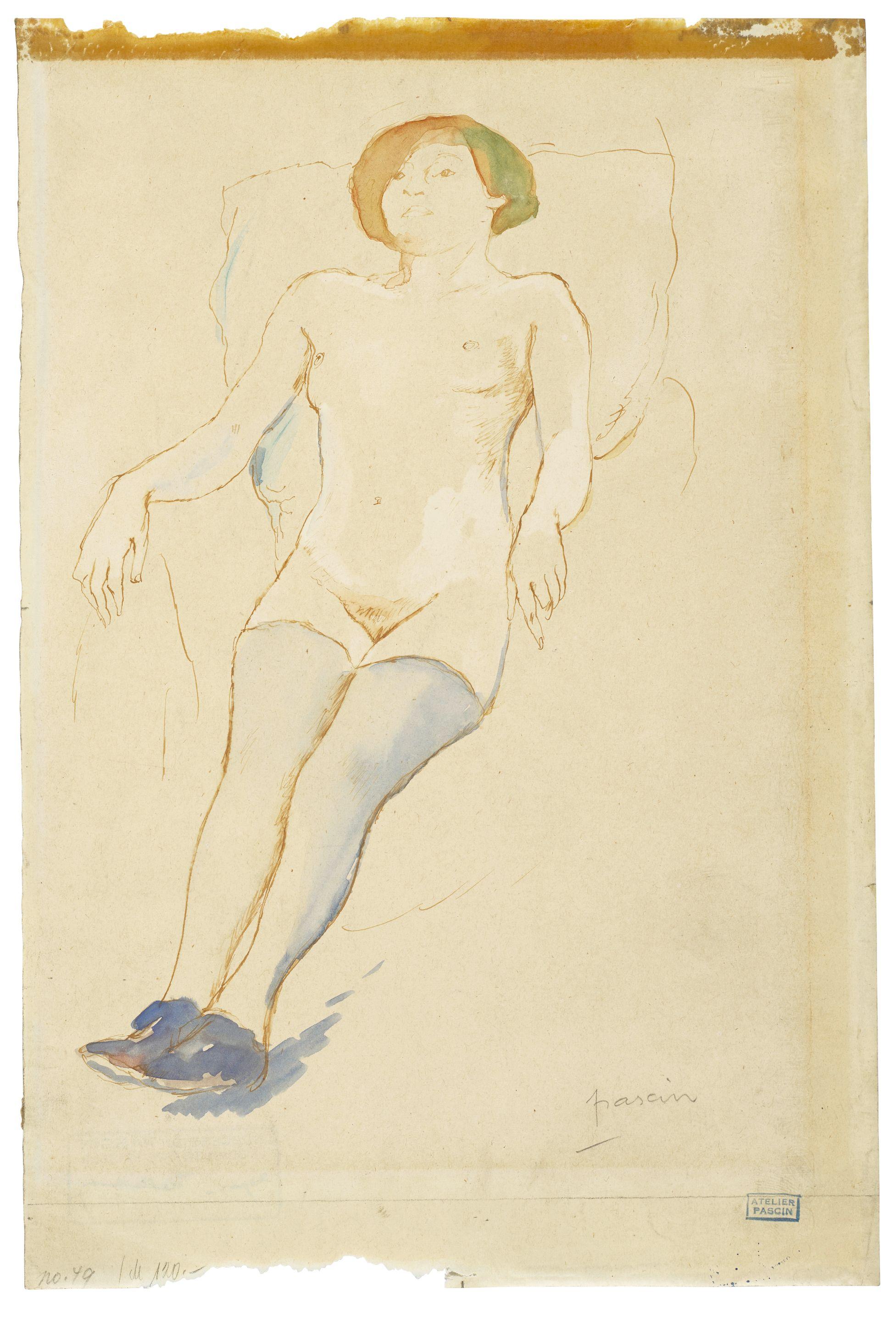 Jules Pascin - Nu allongé