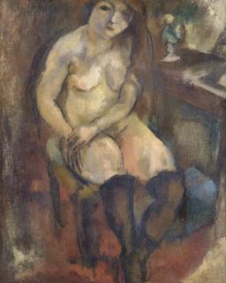 Jules Pascin - Nu Aux Bas Noirs