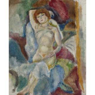 Jules Pascin - Nu, Le Bras Levé 