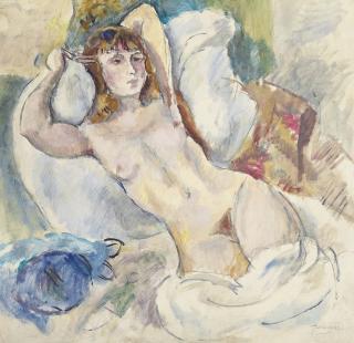 Jules Pascin - Nu sur un divan