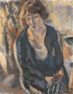 Jules Pascin - Portrait d\'Hermine David (recto); Portrait de jeune fille (verso)