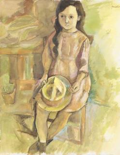 Jules Pascin - Preparatory work for \'Fillette au chapeau\'