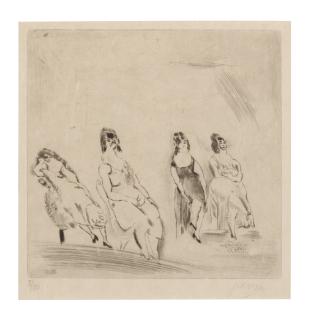 Jules Pascin - Une, Deux, Trois, Quatre Dames (Hemin 118)