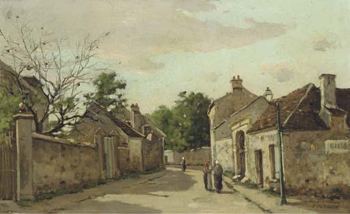 Jules Petillion - Gossips on a village street