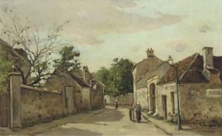 Jules Petillion - Gossips on a village street