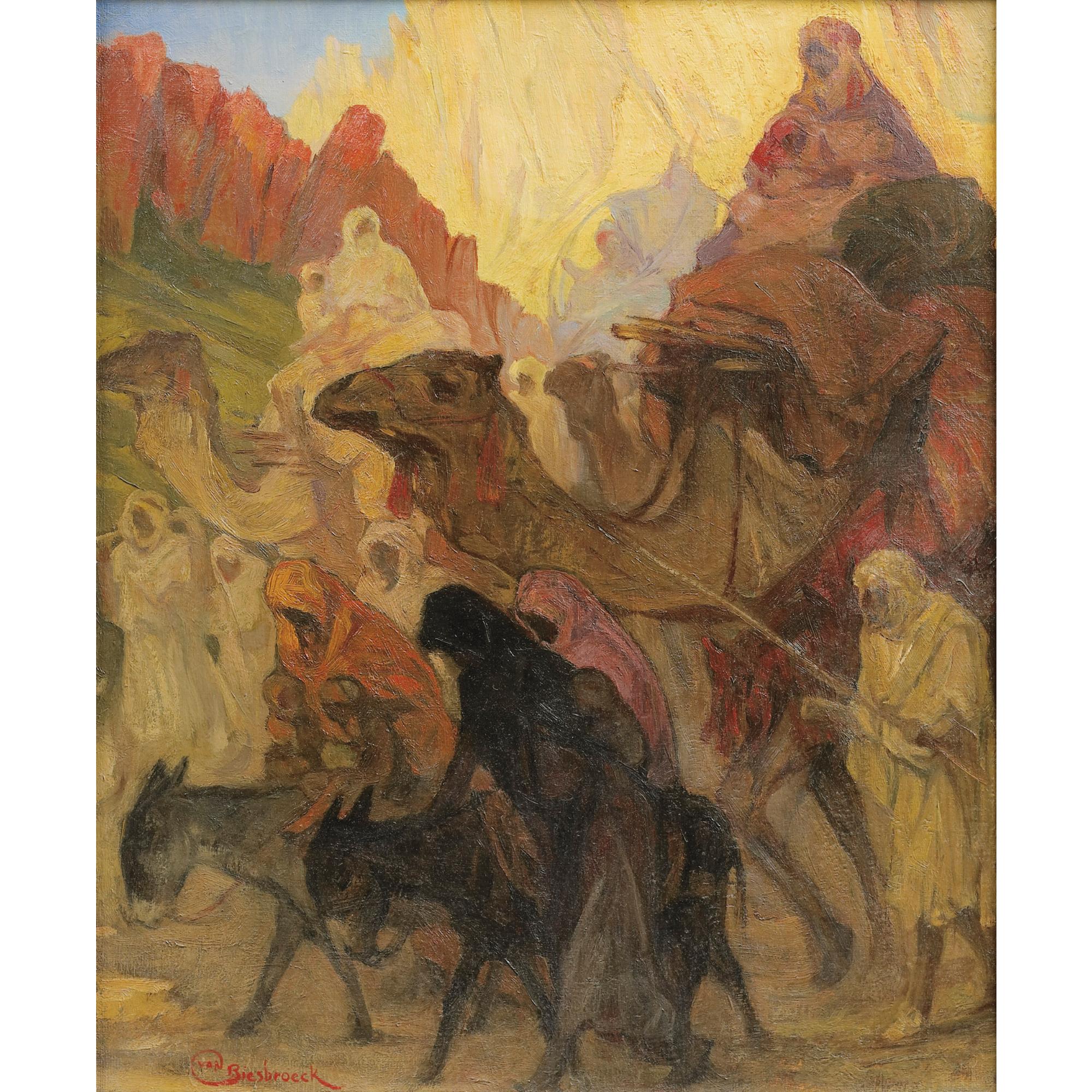 Jules Pierre Van Biesbroeck - La Caravane En Algérie