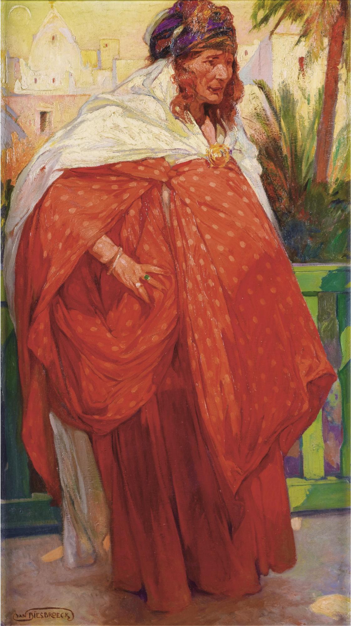 Jules-Pierre Van Biesbroeck - Melhagfa Rougejules-Pierre Van Biesbroeck ; Red Melhagfa ; Signed Lower Left, Bears An Old Label Of An Exhibition On The Reverse ; Oil On Panel