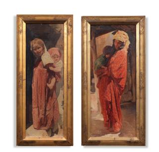 Jules Pierre van Biesbroeck - Mother and child; Sisters