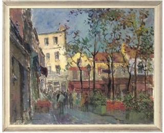 Jules René Hervé - A busy day at the square