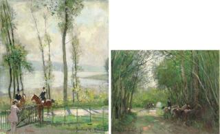 Jules Rene Herve - Au Bord du Lac; Dans la Fôret